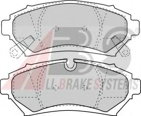 Комплект тормозных колодок, дисковый тормоз A.B.S. 38753