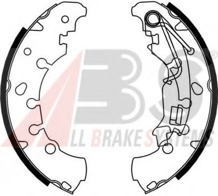 Комплект тормозных колодок A.B.S. 9214