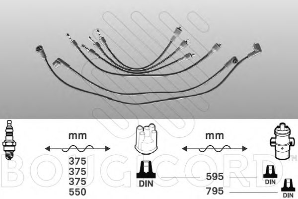 Комплект проводов зажигания BOUGICORD 3339