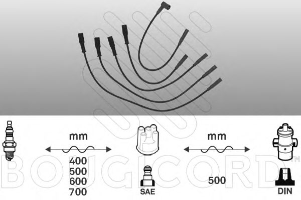 Комплект проводов зажигания BOUGICORD 4081