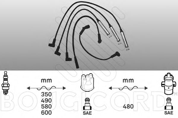 Комплект проводов зажигания BOUGICORD 4126