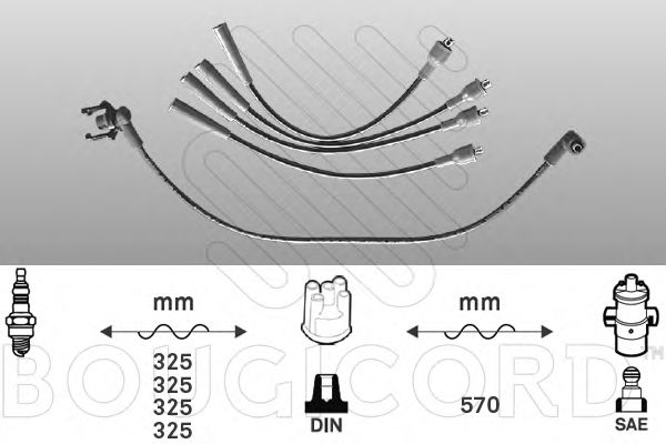 Комплект проводов зажигания BOUGICORD 4405