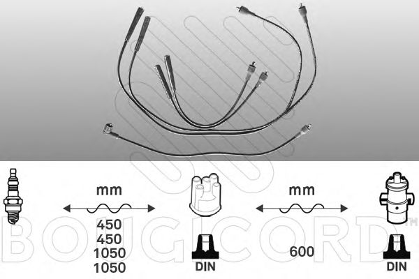 Комплект проводов зажигания BOUGICORD 7140