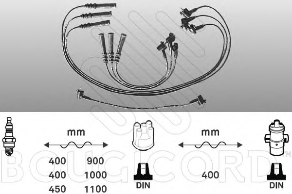 Комплект проводов зажигания BOUGICORD 7195