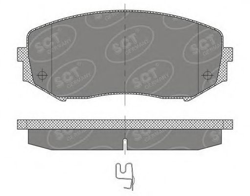 Комплект тормозных колодок, дисковый тормоз SCT Germany SP 482 PR