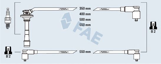 Комплект проводов зажигания FAE 83585