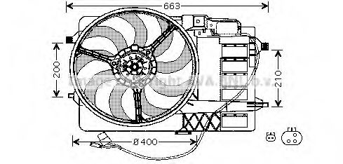 Вентилятор, охлаждение двигателя AVA QUALITY COOLING BW7506