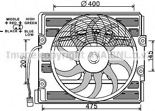 Вентилятор, охлаждение двигателя AVA QUALITY COOLING BW7527