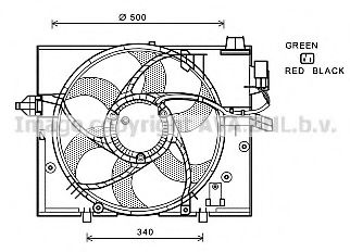 Вентилятор, охлаждение двигателя AVA QUALITY COOLING BW7531