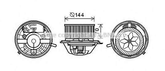 Электродвигатель, вентиляция салона AVA QUALITY COOLING BW8454