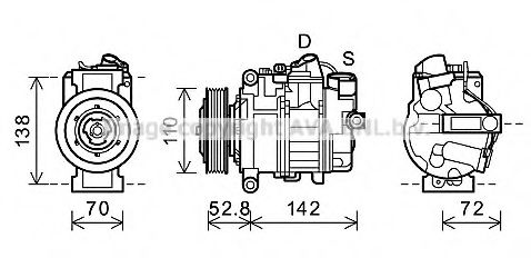Компрессор, кондиционер AVA QUALITY COOLING BWK415