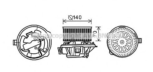 Электродвигатель, вентиляция салона AVA QUALITY COOLING CN8288