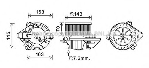 Электродвигатель, вентиляция салона AVA QUALITY COOLING CN8510