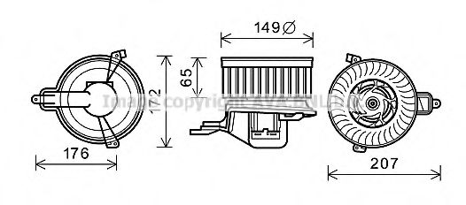 Электродвигатель, вентиляция салона AVA QUALITY COOLING CN8511