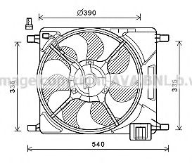 Вентилятор, охлаждение двигателя AVA QUALITY COOLING CT7501