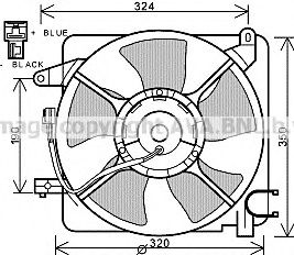 Вентилятор, охлаждение двигателя AVA QUALITY COOLING DW7519