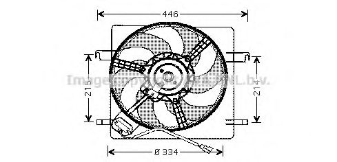 Вентилятор, охлаждение двигателя AVA QUALITY COOLING FD7515