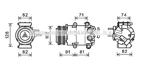 Компрессор, кондиционер AVA QUALITY COOLING FDK570