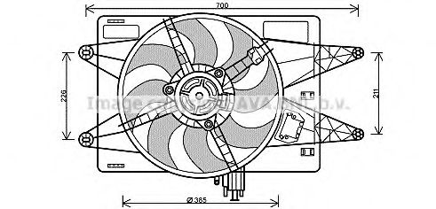 Вентилятор, охлаждение двигателя AVA QUALITY COOLING FT7558