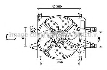 Вентилятор, охлаждение двигателя AVA QUALITY COOLING FT7576