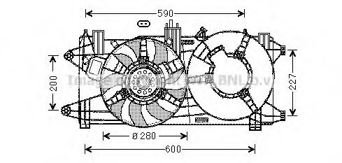 Вентилятор, охлаждение двигателя AVA QUALITY COOLING FT7596