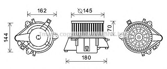 Электродвигатель, вентиляция салона AVA QUALITY COOLING FT8437