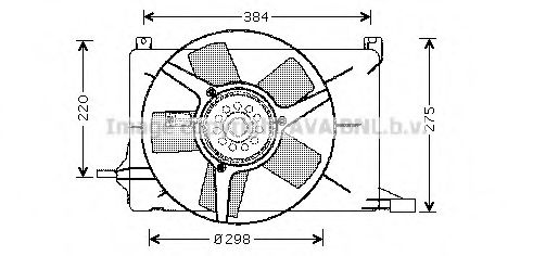 Вентилятор, охлаждение двигателя AVA QUALITY COOLING OL7502