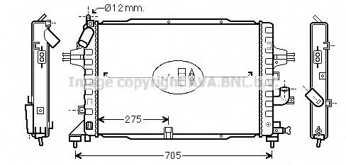 Радиатор, охлаждение двигателя AVA QUALITY COOLING OLA2364