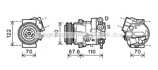 Компрессор, кондиционер AVA QUALITY COOLING OLK606