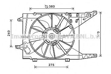 Вентилятор, охлаждение двигателя AVA QUALITY COOLING RT7549