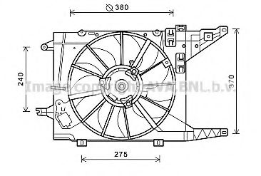 Вентилятор, охлаждение двигателя AVA QUALITY COOLING RT7550