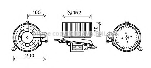 Электродвигатель, вентиляция салона AVA QUALITY COOLING RT8519