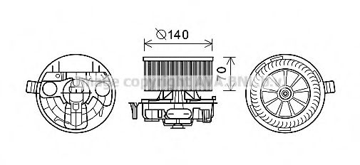 Электродвигатель, вентиляция салона AVA QUALITY COOLING RT8570