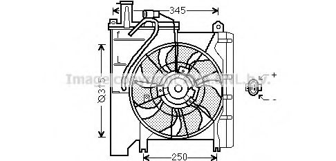 Вентилятор, охлаждение двигателя AVA QUALITY COOLING TO7552