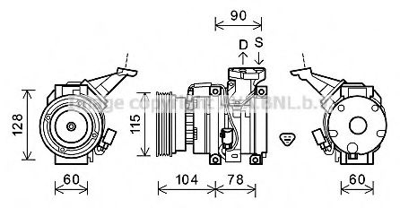 Компрессор, кондиционер AVA QUALITY COOLING TOK633