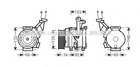 Компрессор, кондиционер AVA QUALITY COOLING TOK635