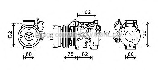 Компрессор, кондиционер AVA QUALITY COOLING TOK664