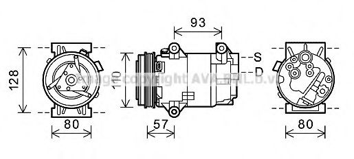 Компрессор, кондиционер AVA QUALITY COOLING UZK001