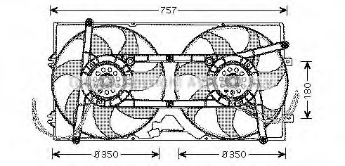 Вентилятор, охлаждение двигателя AVA QUALITY COOLING VW7504