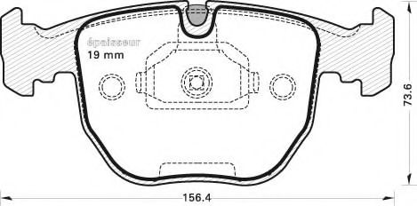 Комплект тормозных колодок, дисковый тормоз MGA 605