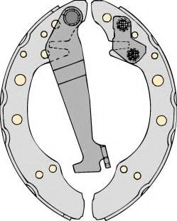 Комплект тормозов, барабанный тормозной механизм MGA K586599