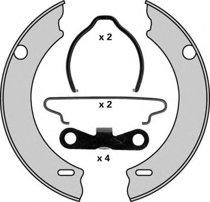 Комплект тормозных колодок, стояночная тормозная система MGA M746R
