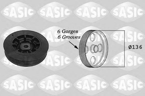 Ременный шкив, коленчатый вал SASIC 2154007