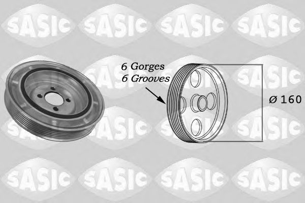 Ременный шкив, коленчатый вал SASIC 2156012