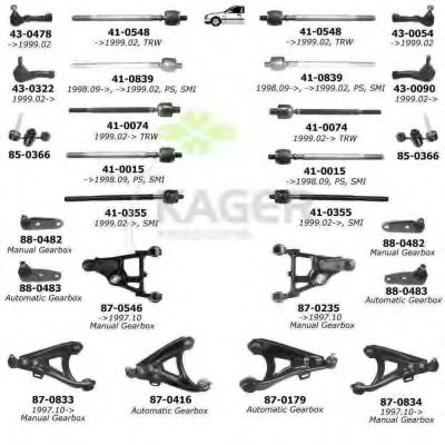 Подвеска колеса KAGER 800316