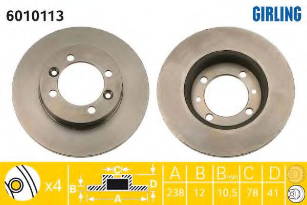 Тормозной диск QH Benelux 55310
