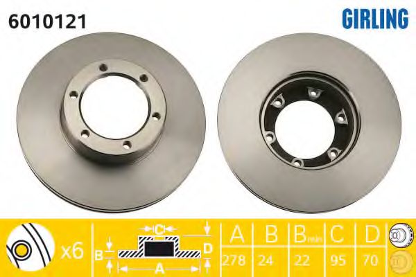 Тормозной диск GIRLING 6010121