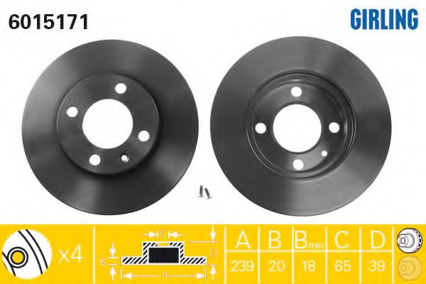 Тормозной диск GIRLING 6015171