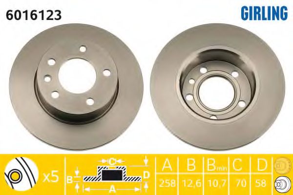 Тормозной диск GIRLING 6016123