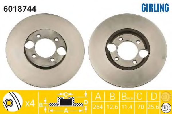Тормозной диск GIRLING 6018744